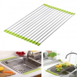Сушка для посуду на раковину KitchenWare EasyDry 37х22 см, Зелений (HA-359)