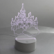 Світильник 3D Desk Lamp Палац, тепле світіння, USB (205)