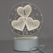 Світильник 3D Desk Lamp I love you, тепле світіння, USB (205)