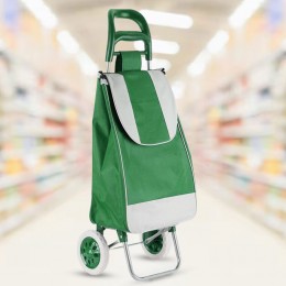 Хозяйственная сумка-тележка кравчучка на колесиках, 95 см, Зелений (НА-600)