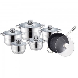 Набор кастрюль Banoo BN-5001 из нержавеющей стали из 12 предметов (575) Набор кастрюль Banoo BN-5001 из нержавеющей стали из 12 предметов (575)