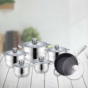 Набор кастрюль Banoo BN-5001 из нержавеющей стали из 12 предметов (575) Набор кастрюль Banoo BN-5001 из нержавеющей стали из 12 предметов (575)