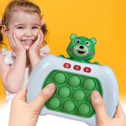 Электронная приставка консоль,поп ит игрушка-антистресс Quick Push Puzzle Game Fast №221В, Зеленый (КК)