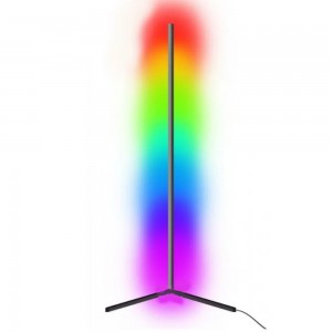 Кутовий торшер HA-10 RGB підсвічування з управлінням пультом ДУ 1.4 м, Чорний (205)