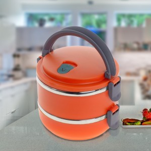 Ланч-бокс на 2 яруси Lunch box 2 layers, Помаранчевий Ланч-бокс на 2 яруси Lunch box 2 layers, Помаранчевий