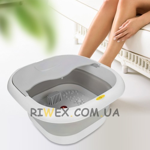 Гідромасажна ванночка для ніг з масажером SQ-368 Footbath Massager, Сірий