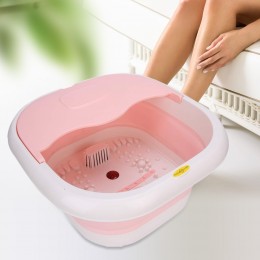 Гідромасажна ванночка для ніг з масажером SQ-368 Footbath Massager, Рожевий