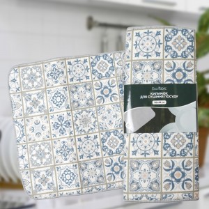 Килимок для сушіння мокрого посуду Ecofabric 36х44 см, Орнамент (DRK)