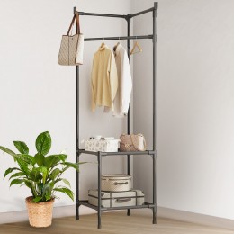 Підлогова кутова стійка для одягу та взуття Corner hanger 180 см, Чорний (212)