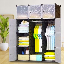 Модульной складной универсальный пластиковый шкаф для одежды Storage Cube Cabinet МР 312-62 12 отделений (N-16)