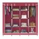 Универсальный  мобильный складной каркасный шкаф для одежды Storage Wardrobe 28170 на 4 секции Бордовый (N-1)