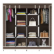 Универсальный  мобильный складной каркасный шкаф для одежды Storage Wardrobe 28170 на 4 секции Коричневый (N-1)