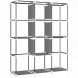 Универсальный  мобильный складной каркасный шкаф для одежды Storage Wardrobe 28170 на 4 секции Серый (N-1)