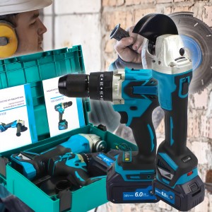 Аккумуляторный многофункциональный набор 2в1 беспроводной аккумуляторный шуруповерт 36V DTW485 + аккумуляторная болгарка 9237CB (AN)