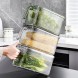 Кухонный пластиковый контейнер-органайзер для хранения продуктов в холодильнике с крышкой 50208-0037 Зеленый (WAN)