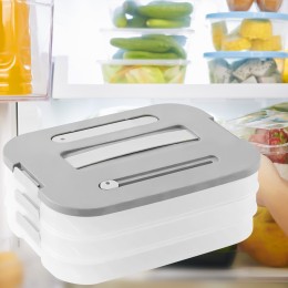 Кухонный тройной контейнер для замораживания и хранения продуктов 3 уровня 50208-0008 Белый (WAN)