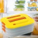 Кухонный тройной контейнер для замораживания и хранения продуктов 3 уровня 50208-0008 Желтый (WAN)