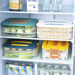 Кухонный тройной контейнер для замораживания и хранения продуктов 3 уровня 50208-0008 Желтый (WAN)