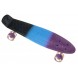 Скейт пенні борд з двостороннім забарвленням і колесами, що світяться Penny Board Чорно-блакитний-фіолетовий