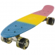 Скейт пенні борд з двостороннім забарвленням і колесами, що світяться Penny Board Рожевий-жовтий-блакитний