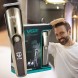Бездротова акумуляторна машинка-триммер для стрижки волосся, носа, бороди 11в1 VGR IPX6 з LED дисплеєм (259)