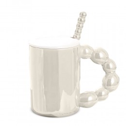 Чашка керамічна 0202, Перламутровий білий (WAN)