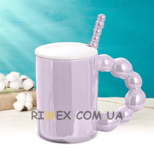 Чашка керамическая 0202, Фиолетовый (WAN)
