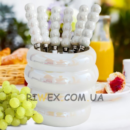 Керамическая чаша набор для фондю со столовыми приборами (WAN)