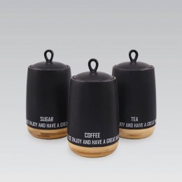 Кухонный набор из 3 емкостей для чая, кофе, сахара Maestro "Eco style" MR-20029-03CS (235)