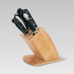 Набор кухонных ножей+кухонные ножницы на деревянной подставке 8 предметов Maestro MR-1423 (235)