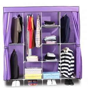 Тканевый складной шкаф органайзер Storage Wardrobe 88165  на 4 секции, Сиреневый (N-2)