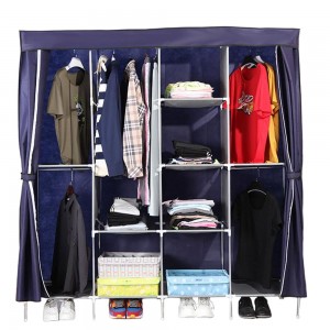 Тканинна складана шафа органайзер Storage Wardrobe 88165 на 4 секції, Синій (N-2)