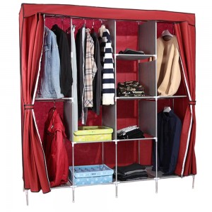 Тканинна складана шафа органайзер Storage Wardrobe 88165 на 4 секції, Бордовий (N-2)