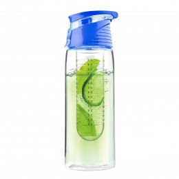 Спортивная фитнес-бутылка для воды и напитков с отделением для фруктов Fruit Bottle 700 мл Синий 