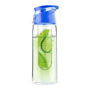 Спортивная фитнес-бутылка для воды и напитков с отделением для фруктов Fruit Bottle 700 мл Синий 