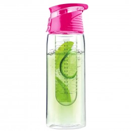 Спортивная фитнес-бутылка для воды и напитков с отделением для фруктов Fruit Bottle 700 мл Розовый