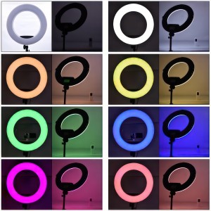 Кольцевая цветная LED SOFT RING LIGHT MJ33 RGBW 33 см и штатив 210 см