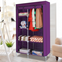 Складной тканевый шкаф Storage Wardrobe 98105, Фиолетовый (N-17)