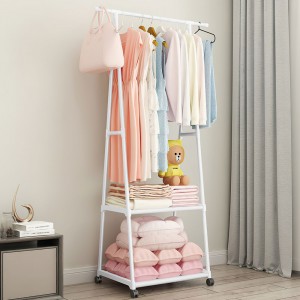 Универсальная прочная напольная передвижная вешалка для одежды Coat Rack, Белый (YH6601)