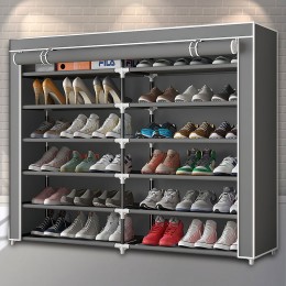 Тканинна шафа для речей і взуття T2712, 118х30х110 см, Сірий (N-3)
