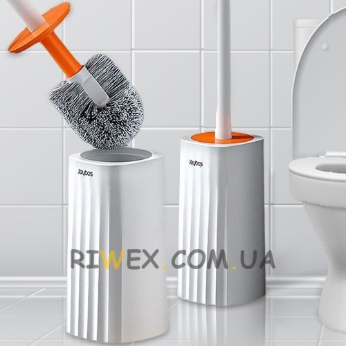 Туалетний йоржик Toilet brush AND-7-10 з плоскою щіткою і кріпленням на стіну 40x10,5x9,7 см, Білий (205)