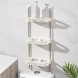 Полка стеллаж в ванную Portable Toilet And Bathroom Storage Rack 3 яруса, 88х30х14,5см, Белый (N-13)