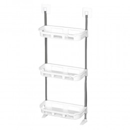 Полка стеллаж в ванную Portable Toilet And Bathroom Storage Rack 3 яруса, 88х30х14,5см, Белый (N-13)