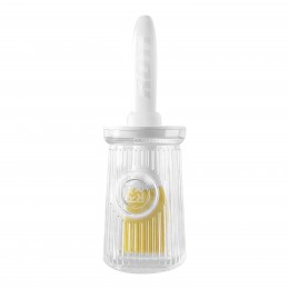 Стеклянная емкость-бутылка диспенсер для масла с силиконовой щеткой AND583 Белый (205)