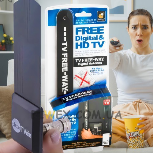 Телевізійна цифрова бездротова цифрова антена ТБ Free Digital & Hd TV HD Clear Double ART-0228 (В)