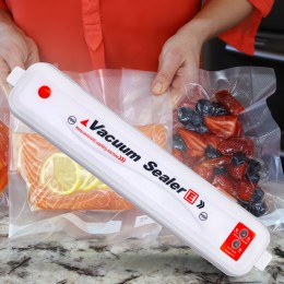 Кухонний вакуумний пакувальник-вакууматор для харчових продуктів Vacuum Sealer E Білий (205)