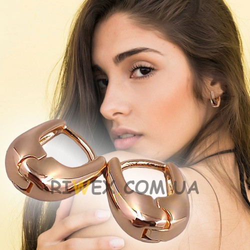 Сережки Lia Hoops 2092 лимонна позолота