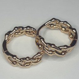 Женские сережки-кольца цепь "Афин" золотой цвет 1308