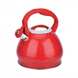 Чайник из нержавеющей стали со свистком BN-729 3л Красный (2358)