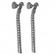 Жіночі сережки-підвіски ланцюга "Межа" срібний колір 69